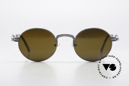 Jean Paul Gaultier 55-7107 Double Gradient Mirrored Lens, small round vintage shades by Jean Paul GAULTIER, Made for Men and Women