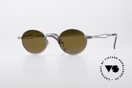 Jean Paul Gaultier 55-7107 Double Gradient Mirrored Lens, small round vintage shades by Jean Paul GAULTIER, Made for Men and Women