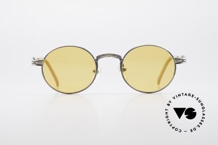 Jean Paul Gaultier 55-7107 Round Vintage Sunglasses, 'metallic smoke gold' designer frame; size 44-20, Made for Men and Women