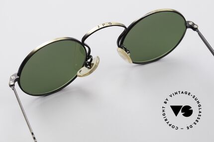 Jean Paul Gaultier 55-0172 90's Designer Sunglasses, green sun lenses can be replaced with prescriptions, Made for Men and Women