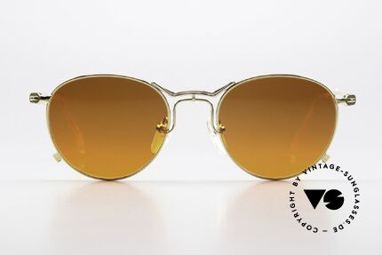 Jean Paul Gaultier 55-2177 Gold Plated Sunset Lenses, extraordinary vintage J.P. Gaultier designer sunglasses, Made for Men and Women