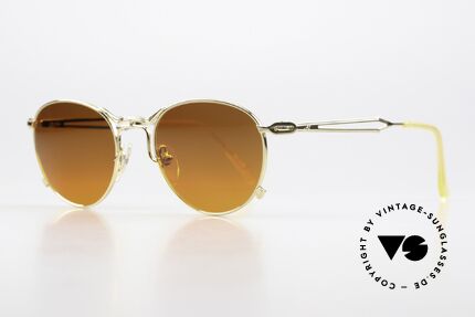 Jean Paul Gaultier 55-2177 Gold Plated Sunset Lenses, the sun lenses are tinted like a sunset (auburn gradient), Made for Men and Women