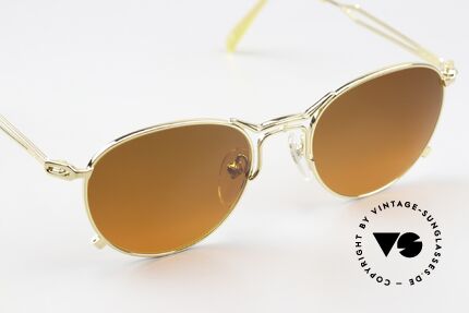 Jean Paul Gaultier 55-2177 Gold Plated Sunset Lenses, unworn (like all our rare vintage 90's designer glasses), Made for Men and Women
