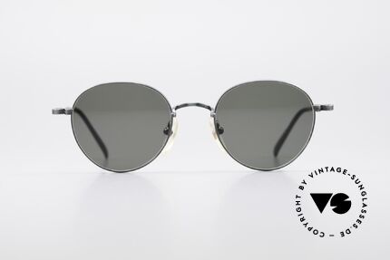Jean Paul Gaultier 55-1174 Round Vintage Sunglasses, costly, unique frame finish: METALLIC SMOKE GREEN, Made for Men and Women