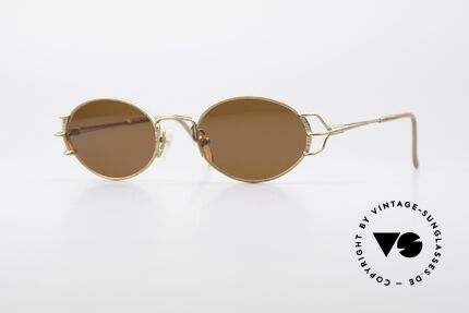 Jean Paul Gaultier 55-6104 Oval Designer Sunglasses, oval 90's designer sunglasses by Jean Paul GAULTIER, Made for Men and Women