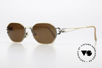 Jean Paul Gaultier 55-6106 90's Frame Antique Gold, 'mechanical design' = distinctive GAULTIER collection, Made for Men and Women