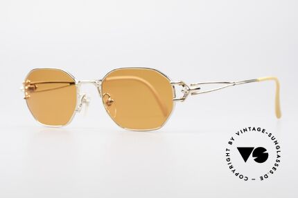 Jean Paul Gaultier 55-6106 Gold Plated JPG Sunglasses, 'mechanical design' = distinctive GAULTIER collection, Made for Men and Women Jean Paul Gaultier 55-6106 Gold Plated JPG Sunglasses, 'mechanical design' = distinctive GAULTIER collection, Made for Men and Women