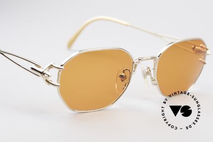 Jean Paul Gaultier 55-6106 Gold Plated JPG Sunglasses, unworn (like all our rare old 1990's designer sunglasses), Made for Men and Women Jean Paul Gaultier 55-6106 Gold Plated JPG Sunglasses, unworn (like all our rare old 1990's designer sunglasses), Made for Men and Women
