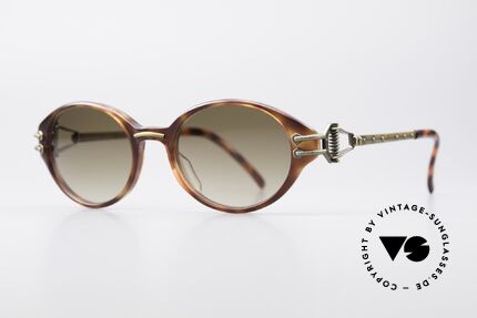 Jean Paul Gaultier 55-5201 Oval Steampunk Shades, tortoise plastic front & 'rusty gold' metal elements, Made for Men and Women