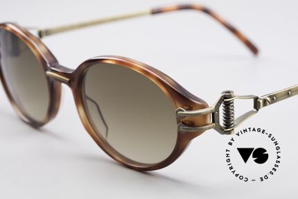 Jean Paul Gaultier 55-5201 Oval Steampunk Shades, fancy, costly, high-class = Gaultier vintage glasses, Made for Men and Women