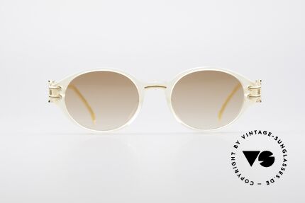 Jean Paul Gaultier 55-5201 Oval Steampunk Glasses, very interesting (mechanical) frame construction, Made for Men and Women