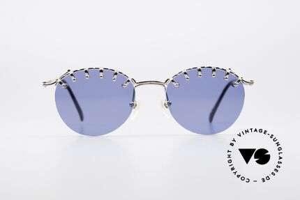 Jean Paul Gaultier 56-5103 Rihanna Sunglasses, frame design inspired by bangs / fringe - just fancy!, Made for Women
