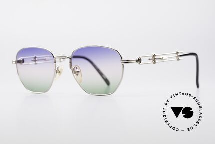 Jean Paul Gaultier 55-4174 Adjustable Vintage Frame, ultra rare TRICOLOR customized GRADIENT lenses, Made for Men and Women