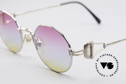 Jean Paul Gaultier 55-5106 Designer Vintage Shades, ultra rare, new TRICOLOR customized GRADIENT lenses, Made for Men and Women