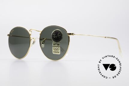 Ray Ban Round Metal 49 USA Panto Sunglasses, legendary B&L G15 mineral lenses; 100% UV prot., Made for Men and Women