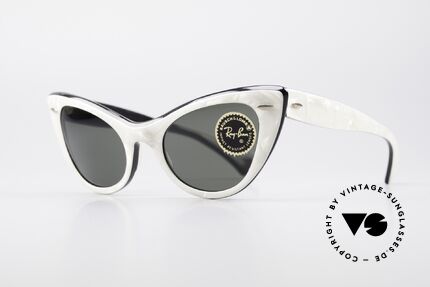 Ray Ban Lisbon White Pearl Cateye Shades, wonderful limited edition in white pearl / black, Made for Women