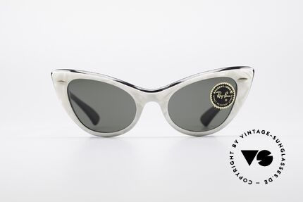 Ray Ban Lisbon White Pearl Cateye Shades, famous "cat eye" design (Marilyn Monroe Look), Made for Women