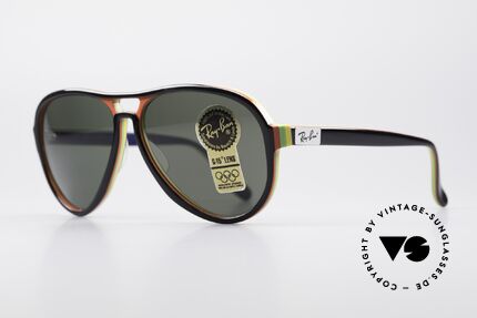 Ray Ban Vagabond B&L USA Aviator Shades, fancy aviator design in black/red/green/yellow/blue, Made for Men