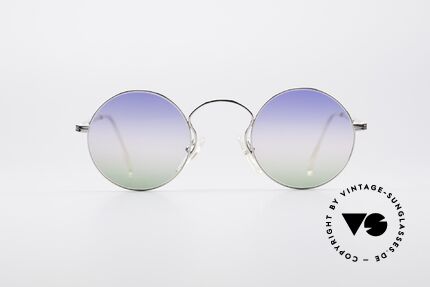 Jean Paul Gaultier 55-0172 Round Designer Sunglasses, round metal frame; lightweight & very comfortable, Made for Men and Women