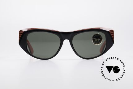 Ray Ban Wayfarer Dekko Rare Ladies Sunglasses, oversized design with lovely coloring in black & red, Made for Women