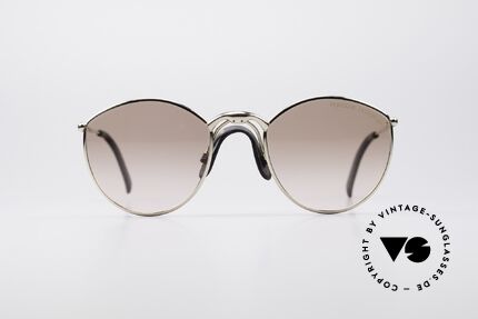 Porsche 5638 True 90's Vintage Glasses, gold finished frame with comfortable 'saddle bridge', Made for Men and Women