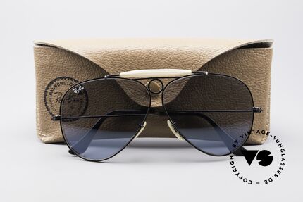 Ray Ban Shooter Black USA Frame Blue Lenses, the lenses have NO B&L-etching, since from the 70's, Made for Men