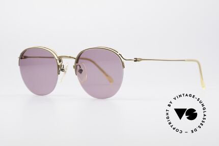 Jean Paul Gaultier 55-1172 Half Rimless Sunglasses, interesting (semi rimless) frame construction, Made for Men and Women