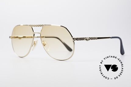 Bugatti EB502 - M Vintage Aviator Glasses, light tinted orange-gradient lenses: also wearable at night, Made for Men