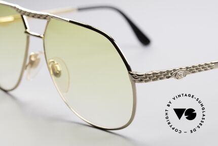 Bugatti EB502 - M Vintage Aviator Sunglasses, gold-plated aviator/pilot frame in MEDIUM SIZE (59-14)!, Made for Men