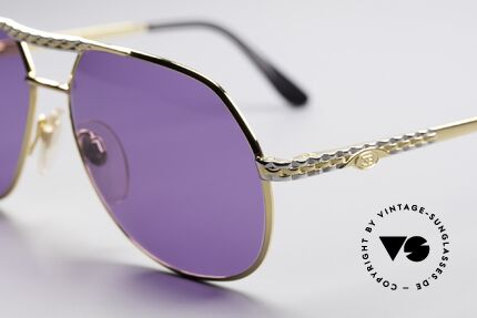Bugatti EB502 - S Rare Luxury Sunglasses, gold-plated / silver aviator frame in SMALL SIZE (57-14), Made for Men and Women