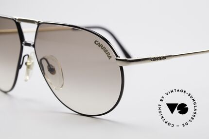Carrera 5326 - S 80's Men's Sunglasses, black/gold frame finish with little adornment screws, Made for Men and Women
