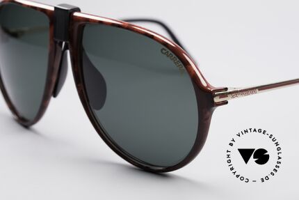 Carrera 5413 80's Aviator Sunglasses, 2 sets of lenses: 1 x green and 1 x brown-gradient, Made for Men