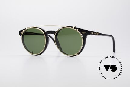 Carrera 5256 Clip Panto Vintage Glasses, timeless vintage Carrera Sunjet frame with sun clip, Made for Men and Women