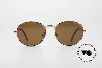 Carrera 5366 Round Vintage Sunglasses, solid frame in top-quality & chestnut brown coloring, Made for Men and Women