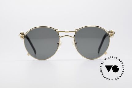 Jean Paul Gaultier 56-0174 Steampunk Sunglasses, the metal frame is adjustable in terms of the arm lengths, Made for Men and Women