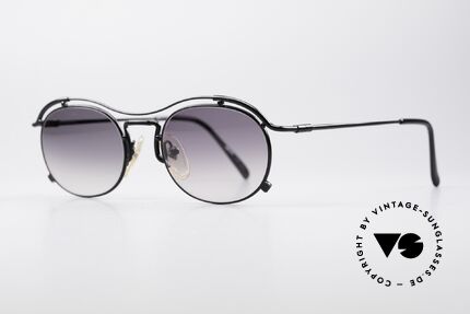 Jean Paul Gaultier 55-2170 Vintage JPG Sunglasses, black finish and noble gray-gradient sun lenses, Made for Men and Women Jean Paul Gaultier 55-2170 Vintage JPG Sunglasses, black finish and noble gray-gradient sun lenses, Made for Men and Women