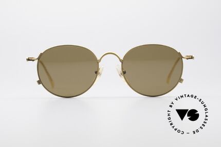 Jean Paul Gaultier 55-2172 Vintage Round JPG Sunglasses, ornamentally twisted temples (like a hawser), Made for Men and Women