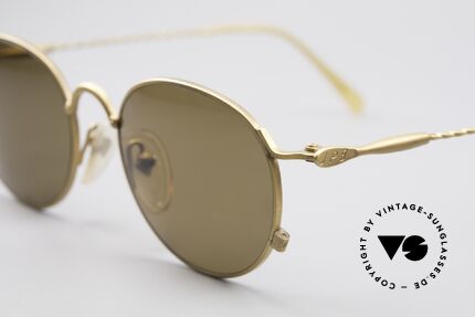 Jean Paul Gaultier 55-2172 Vintage Round JPG Sunglasses, brown CR39 sun lenses for 100% UV protection, Made for Men and Women