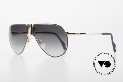 Longines 0154 1980's Aviator Sunglasses, classic aviator design & timeless coloring (gold/gray), Made for Men