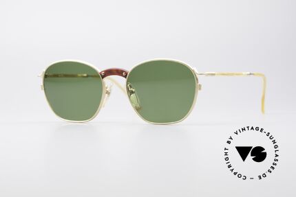 Jean Paul Gaultier 55-1271 Gold Plated 90s Sunglasses, vintage designer sunglasses by J.P. Gaultier, Made for Men and Women