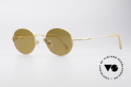 Jean Paul Gaultier 55-6109 Gold Plated Polarized Shades, high-end POLARIZED sun lenses (100% UV protect.), Made for Men and Women