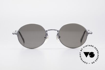 Jean Paul Gaultier 55-6109 Small Polarized Glasses, "smoke silver" metal frame in small size 48-19, 136, Made for Men and Women