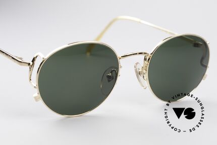 Jean Paul Gaultier 55-3178 Gold Plated JPG Sunglasses, NO retro sunglasses, but a 25 years old original, Made for Men and Women