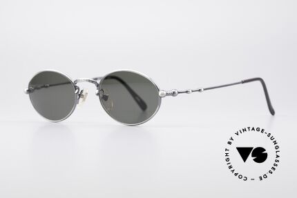 Jean Paul Gaultier 55-7106 Oval Vintage Sunglasses, with gray-green sun lenses for 100% UV protection, Made for Men and Women