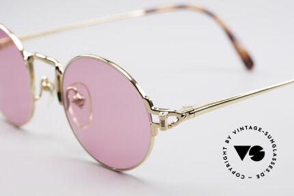 Jean Paul Gaultier 55-3171 Round 90's Frame Gold Plated, outstanding craftsmanship (22KT gold-plated frame), Made for Men and Women Jean Paul Gaultier 55-3171 Round 90's Frame Gold Plated, outstanding craftsmanship (22KT gold-plated frame), Made for Men and Women