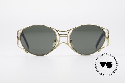 Jean Paul Gaultier 58-6101 90's Steampunk Sunglasses, mechanical / industrial frame construction from '97, Made for Men and Women