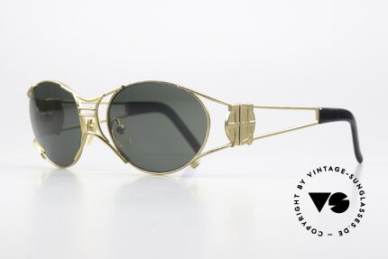 Jean Paul Gaultier 58-6101 90's Steampunk Sunglasses, often called as "steampunk sunglasses" in these days, Made for Men and Women