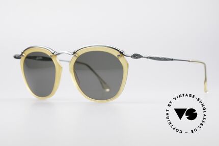 Jean Paul Gaultier 56-1273 Panto Style Sunglasses, interesting combination of materials and colors, Made for Men and Women