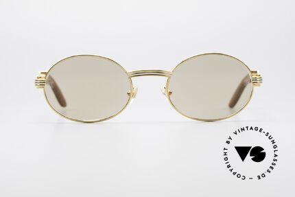 Cartier Giverny Oval Wood Sunglasses, made of African Bubinga Wood, in M size 51°20, 130, Made for Men and Women