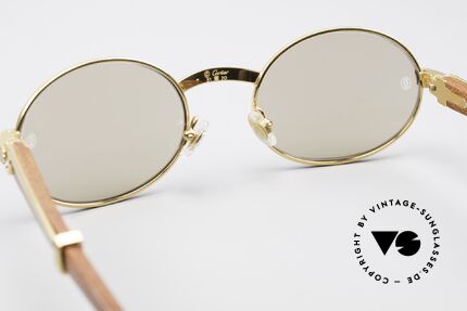 Cartier Giverny Oval Wood Sunglasses, non-reflecting mineral sun lenses with CARTIER logo!, Made for Men and Women